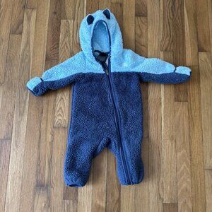 The North Face Bear Ear Fleece Bunting Hooded Infant Size 3-6 M